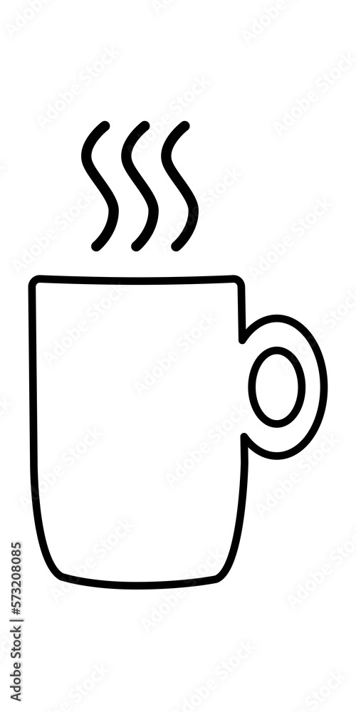 illustrazione con simbolo di tazza e bevanda calda su sfondo trasparente illustrazione con simbolo di tazza e bevanda calda su sfondo trasparente