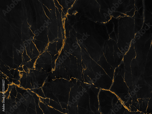 Black and gold marble luxury wall texture with shiny golden line pattern abstract background design for a cover book or wallpaper and banner website. © TON_PHOTO