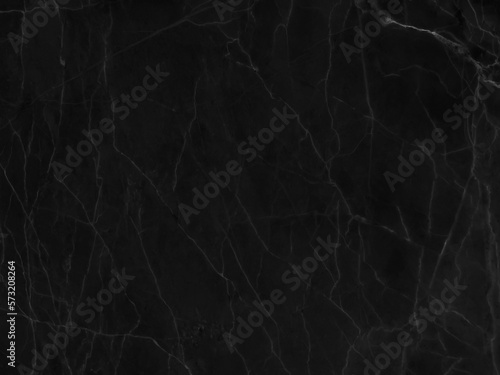 Fototapeta Naklejka Na Ścianę i Meble -  Black marble grunge pattern texture background with white shiny cracks veins, Marble of Thailand, Abstract natural marble black and white for design.	