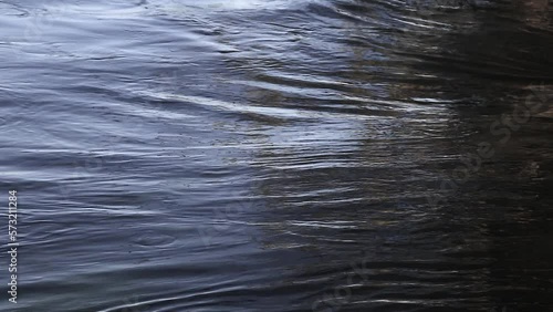 Water flow, river in front of a waterfall