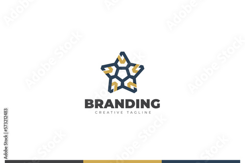 Abstract Industrial Trade Marketing Vector Logo