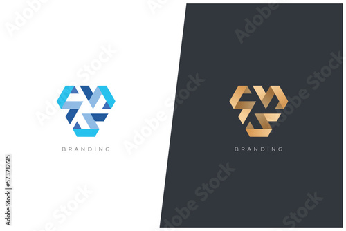 Abstract Industrial Trade Marketing Vector Logo