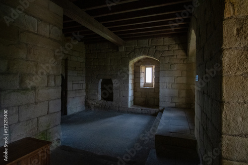 Inside Warkworth Castle in Northumberland  UK