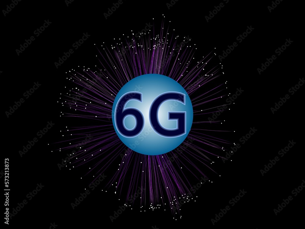 Wireless concept. 6G network. High speed mobile internet.  new generation wireless network