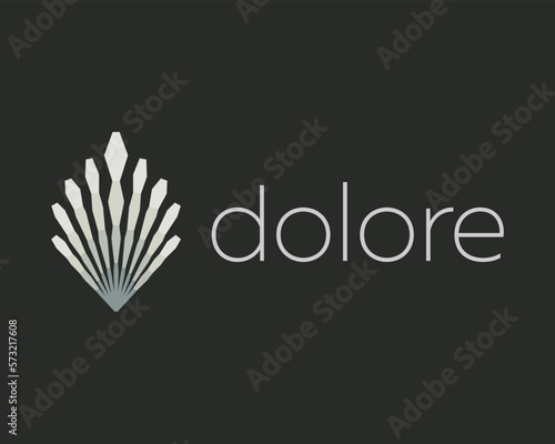 Abstract shell logo design. Premium jewelry shop beauty salon icon. Vector illustration.
