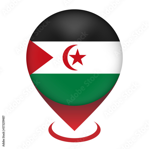 Map pointer with contry Sahrawi Arab Democratic Republic. Sahrawi Arab Democratic Republic flag. Vector illustration. Free Download Map pointer with contry Sahrawi Arab Democratic Republic. Sahrawi Arab Democratic Republic flag. Vector illustration. - GFXLoad