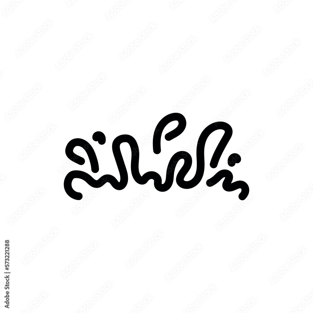 Obraz premium Water splash color line icon. Liquid flow.