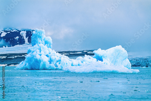 Iceberg floating on the coast of Svalbard