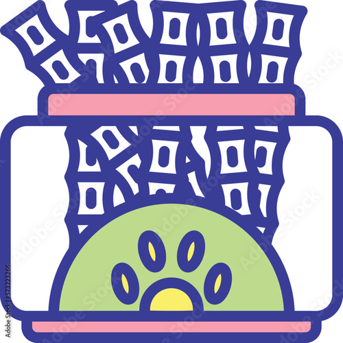 cartilage flat line style icon