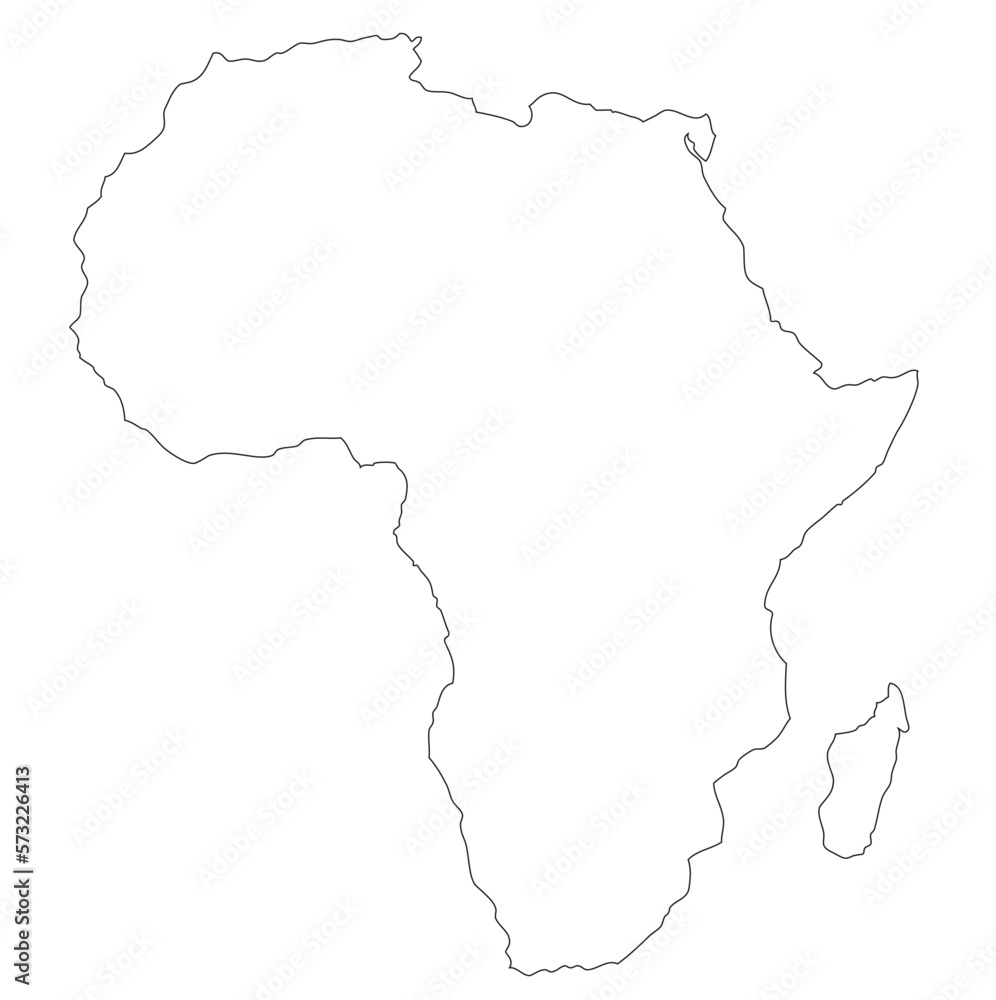 Map Africa icon vector
