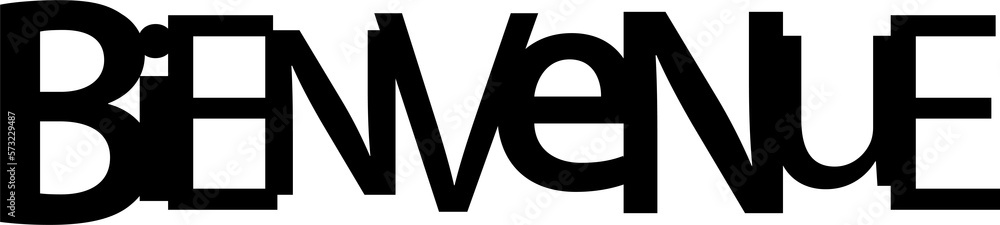 Bannière typographique noir BIENVENUE Bannière typographique noir BIENVENUE