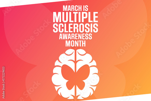 March is Multiple Sclerosis Awareness Month. Vector illustration. Holiday poster.
