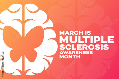 March is Multiple Sclerosis Awareness Month. Vector illustration. Holiday poster.
