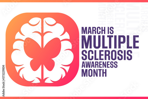 March is Multiple Sclerosis Awareness Month. Vector illustration. Holiday poster.