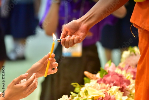 candle light from the mysterious hand