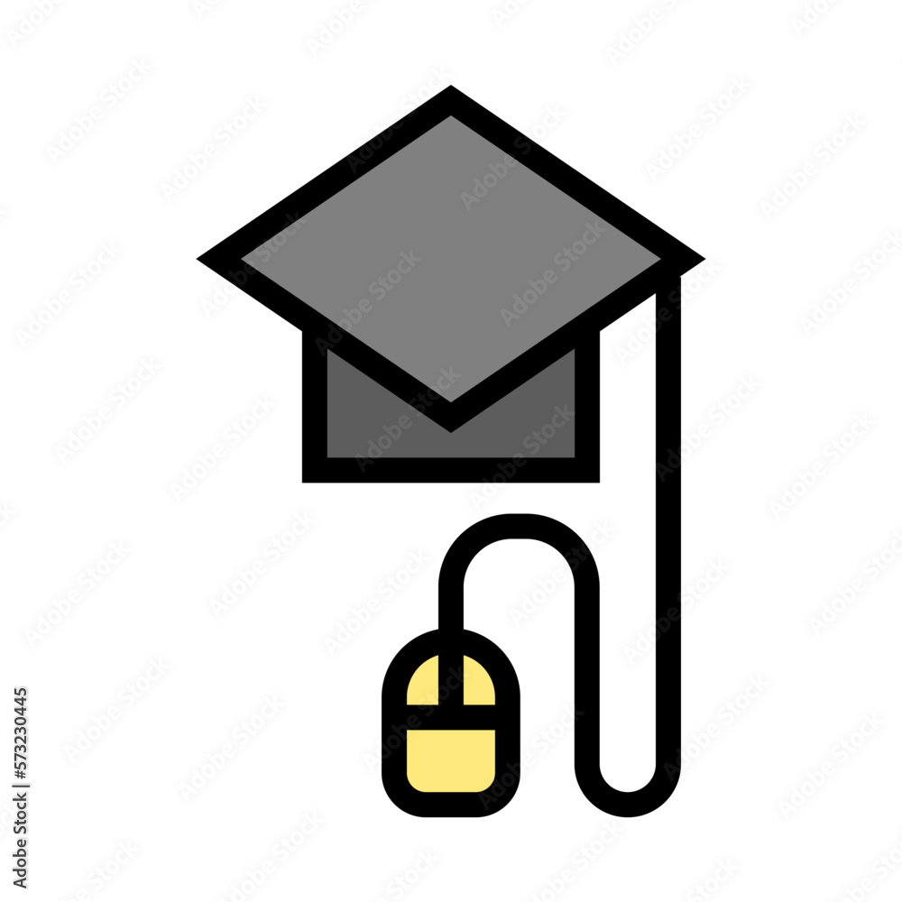 Icon fill color, E-Learning, online learning. editable file. Icon fill color, E-Learning, online learning. editable file.