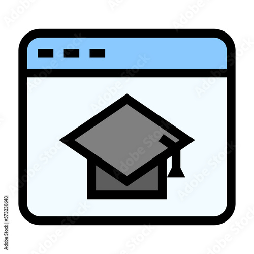 Free Download Icon fill color, E-Learning, online learning. editable file. - GFXLoad