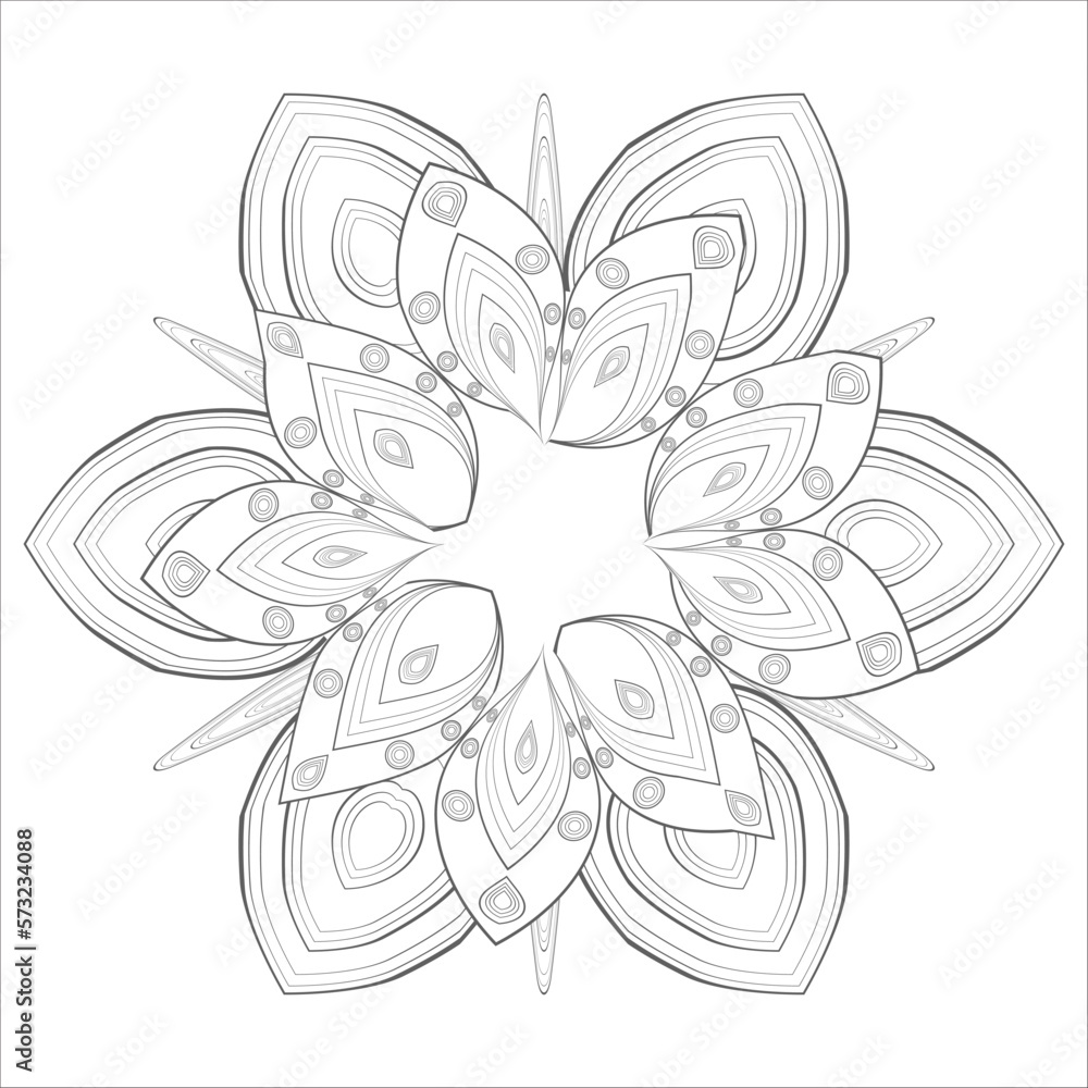 Printable Decorative Doodle flowers in black and white for coloring book, cover or background. Hand drawn sketch for adult anti stress coloring page vector. Printable Decorative Doodle flowers in black and white for coloring book, cover or background. Hand drawn sketch for adult anti stress coloring page vector.