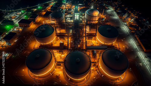 Storage of oil, fuel oil, gasoline at a mining or processing enterprise.