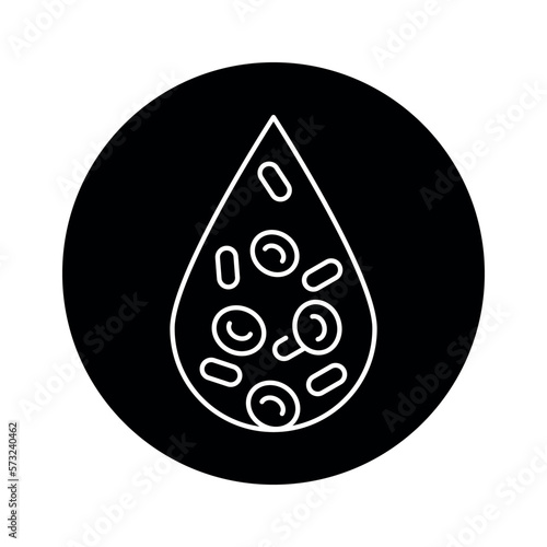 Blood drop color line  icon. Donorship concept.