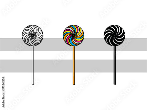 Lollipop SVG | Sweets Candy Svg | Round Lollipop Svg | Candy Swirl Svg | Lollipop Clipart