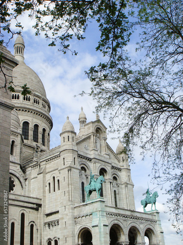 View of basilica. Paris. France. Location vertical. Close-up.