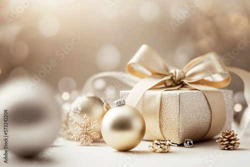 Beautiful Luxury gift boxes for Christmas and new year background 