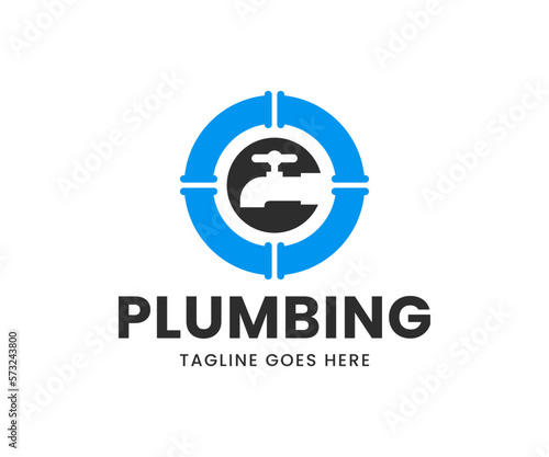 Plumbing logo design. Plumb water logo design vector. Plumbing company logo design vector