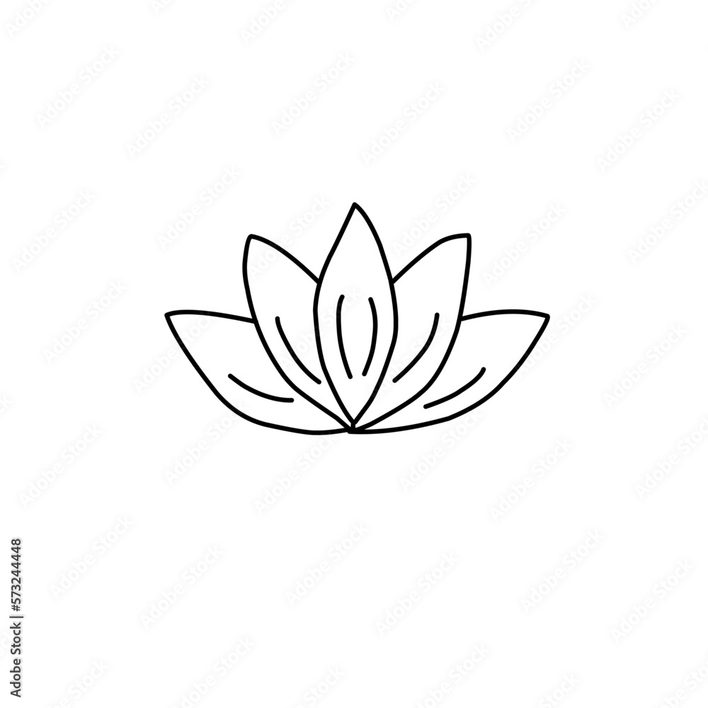 Lotus flower outline icon