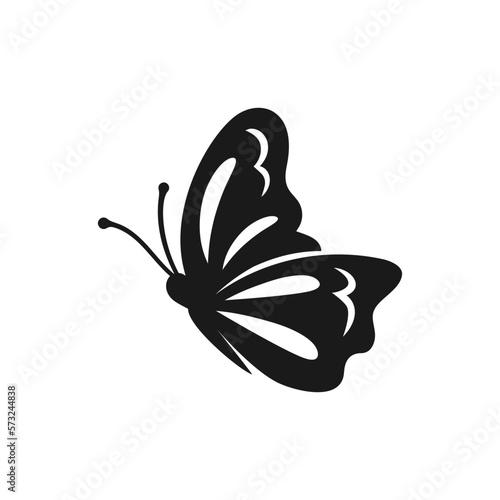 Butterfly icon, Butterfly silhouette Isolated vector illustration
