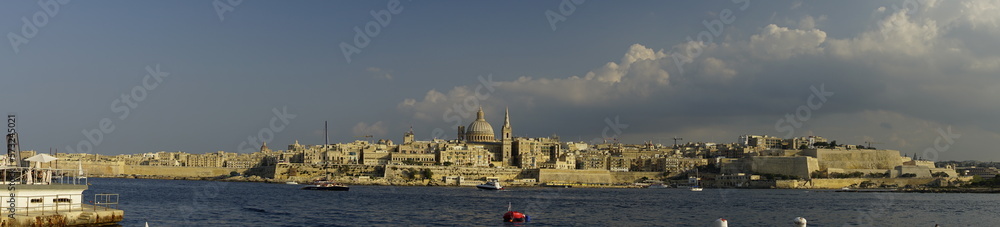 valletta cityscape panorama, malta
