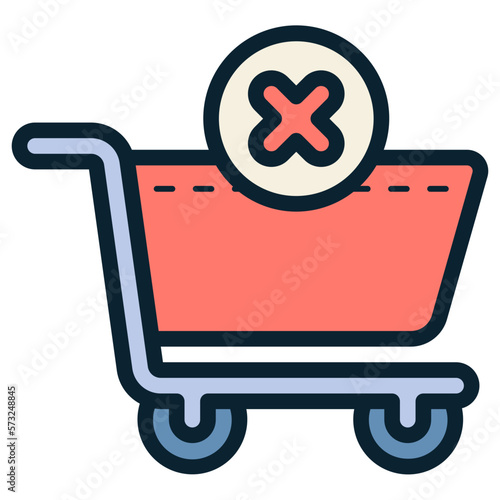 cancel online shopping icon