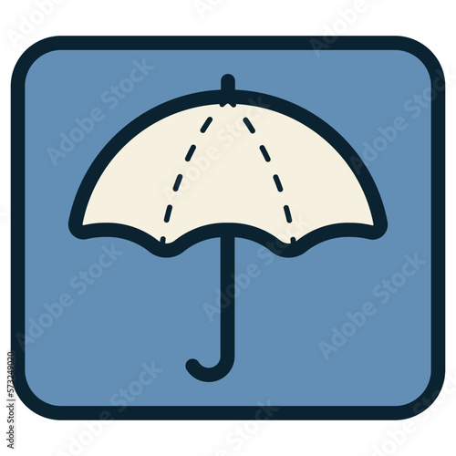 keep dry packaging sign icon