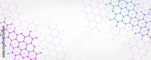hexagonal abstract background image communication network technology concept