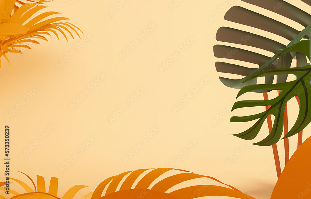 Sfondo Per Compleanno 180x120 Cm – Dinosauro Vulcano E Foglie Tropicali, Vinile HD, Per Feste E Baby Shower