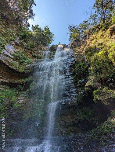 waterfall in the mountains