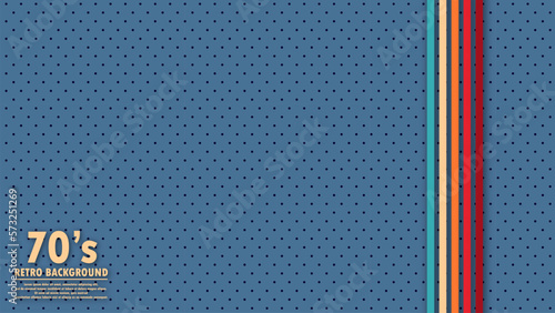 Realistic design in futuristic retro design 1970 style. Abstract geometric 70's 50's 60's colorful background with retro colors. Vector technology illustration.