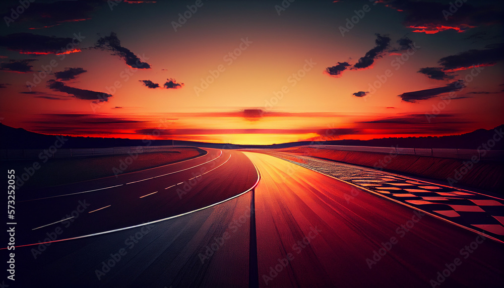 Panoramic view of abstract race Ring. Panoramic view of abstract race Ring.