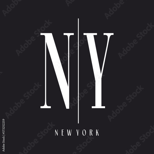 NEW YORK typographic slogan illustration print for graphic tee t shirt or poster - Vector