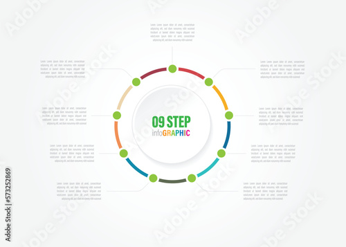 Pie charts for infographics. colorful Elements with 3, 4, 5, 6, 7, 8, 9, 10 steps, options.