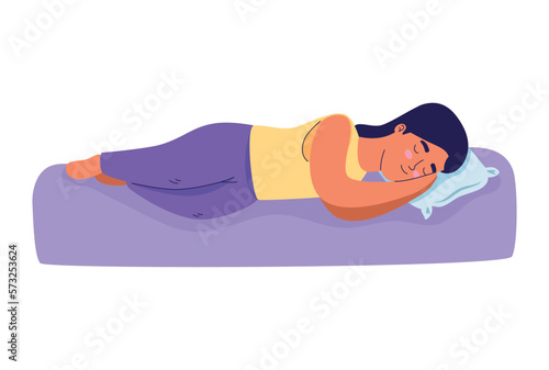 woman sleeping in bed