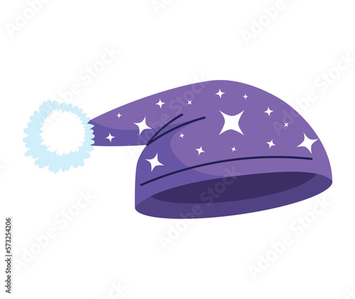 purple pijama hat