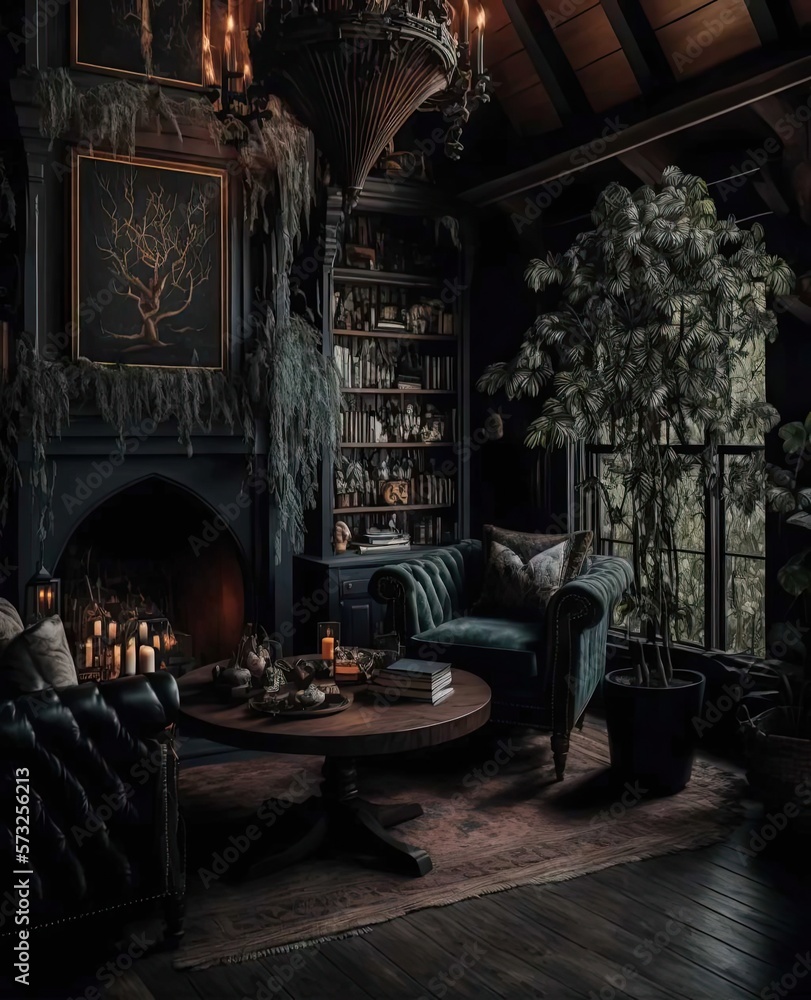 Naklejka premium Dark Reading Rooms