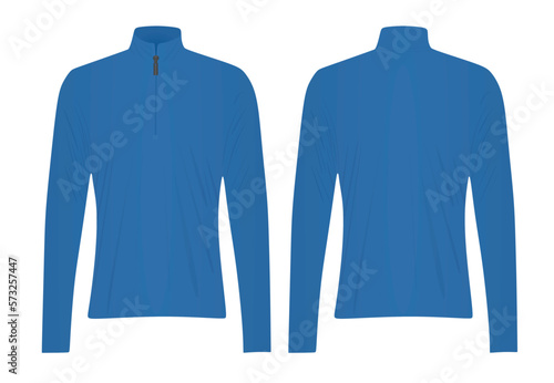 Blue top sweatshirt. vector illustration 