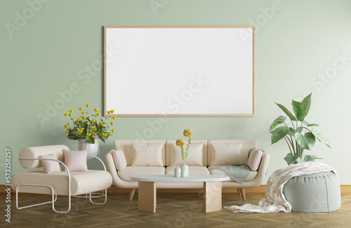 Frame with interrior on the wall