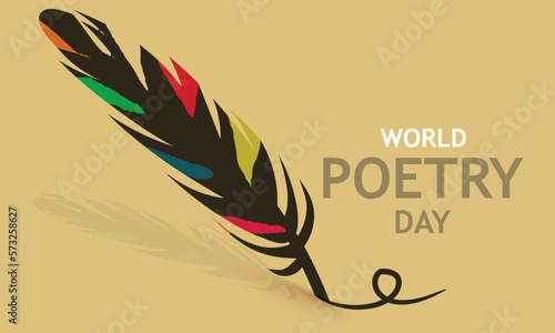 World Poetry Day. Holiday concept. Template for background, banner, card, poster
