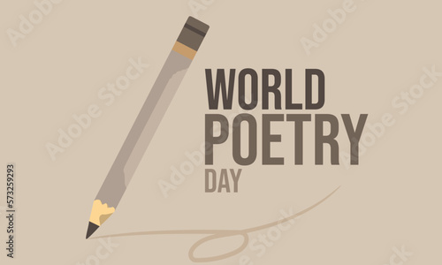 World Poetry Day. Holiday concept. Template for background, banner, card, poster