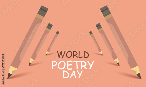 World Poetry Day. Holiday concept. Template for background, banner, card, poster