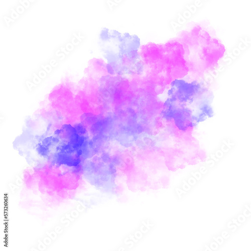 Captivating Colorful Cloud Abstract Design in Watercolor © Diyanart