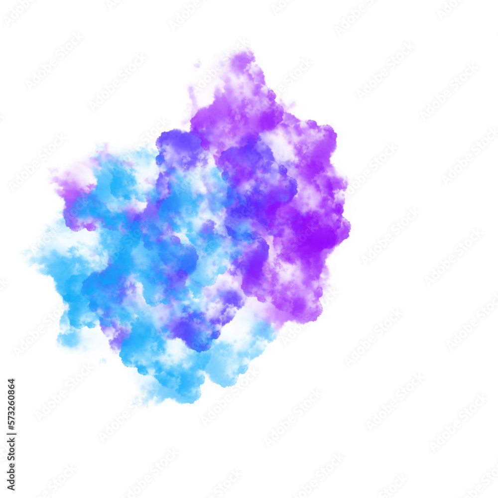 Captivating Colorful Cloud Abstract Design in Watercolor